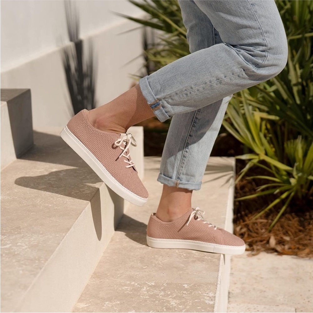 Nisolo pink Go-To Eco Knit Sneaker